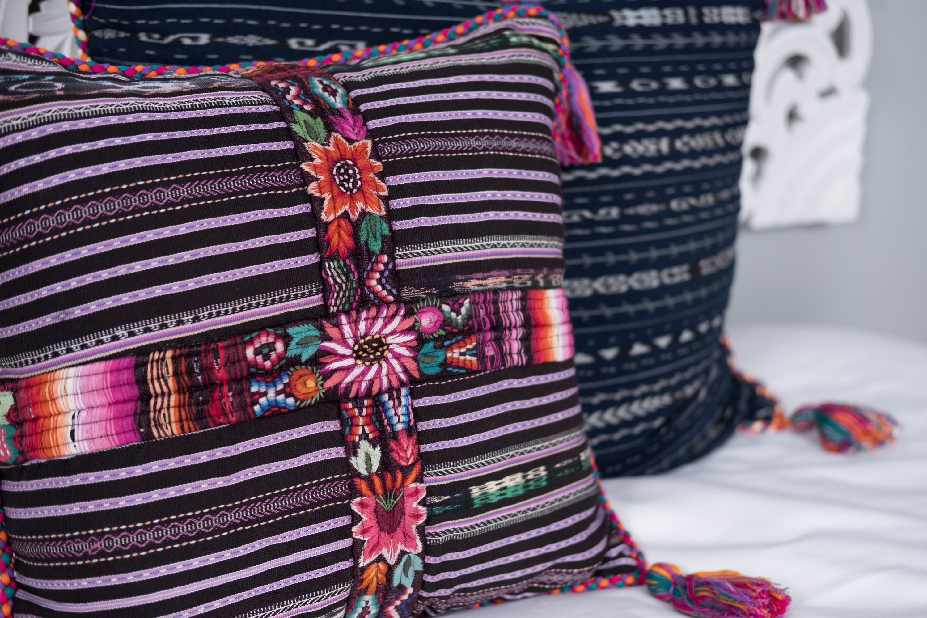 Ikat Cortes Huipil Pillow Cover