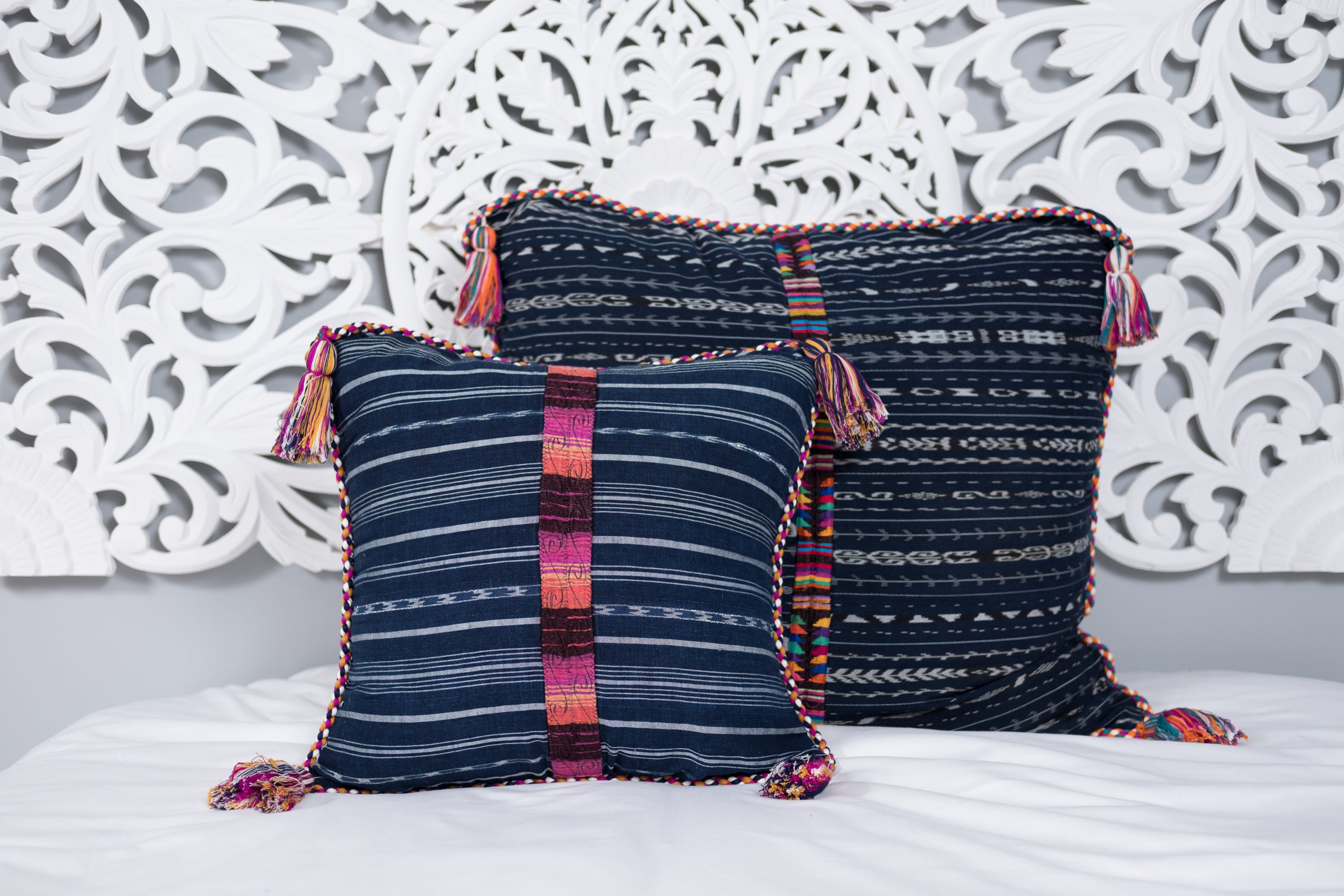 Cortes Huipil Pillow Cover Sombre