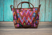 Huipil Overnighter Tote Bag Cross Body Purse Diaper Bag Sasha
