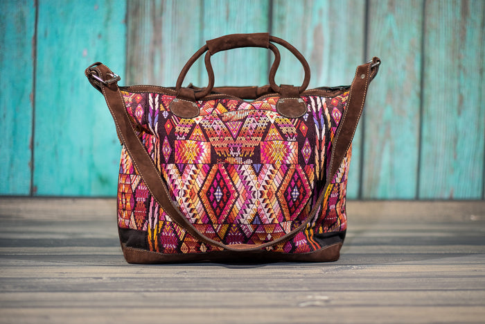 Huipil Overnighter Tote Bag Cross Body Purse Diaper Bag XOXO