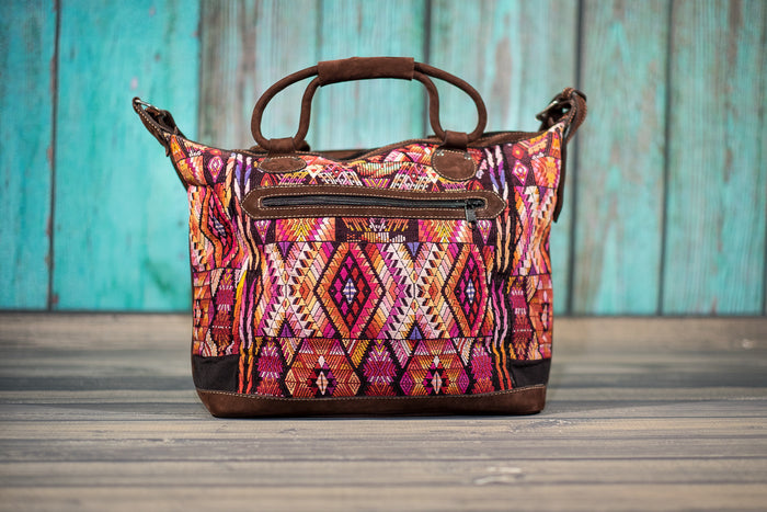 Huipil Overnighter Tote Bag Cross Body Purse Diaper Bag XOXO