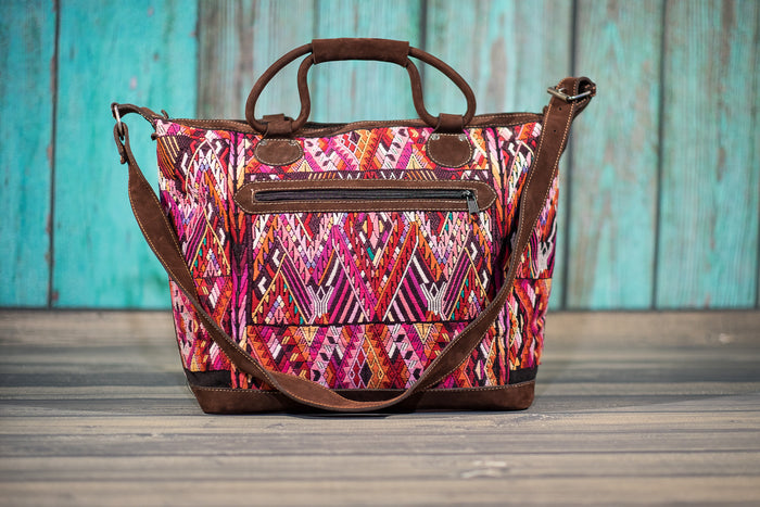Huipil Overnighter Tote Bag Cross Body Purse Diaper Bag Valentina