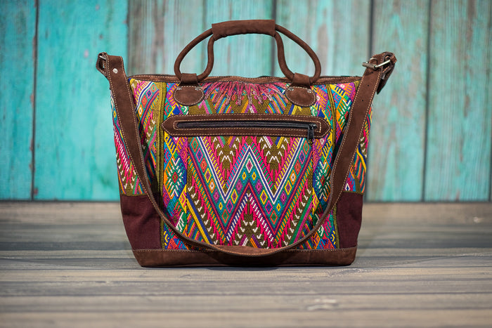 Huipil Overnighter Tote Bag Cross Body Purse Diaper Bag Gwen