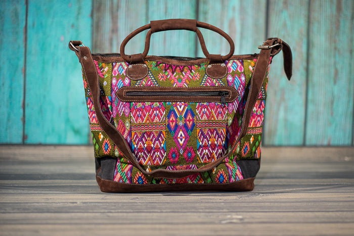 Huipil Overnighter Tote Bag Cross Body Purse Diaper Bag Hannah