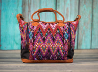 Overnighter Tote Bag Cross Body Purse Diaper Bag Mayan Mello