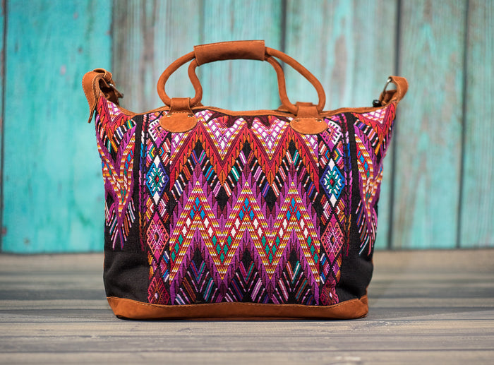 Overnighter Tote Bag Cross Body Purse Diaper Bag Mayan Mello