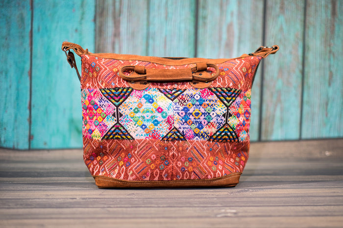 Huipil Overnighter Tote Bag Cross Body Purse Diaper Bag Water Colors