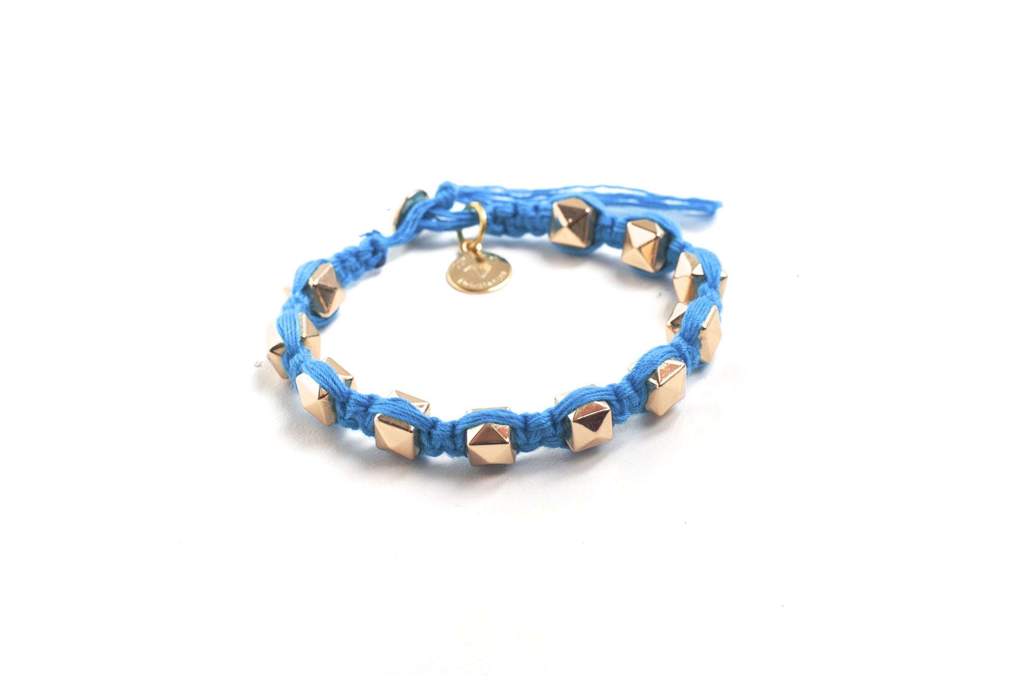 Blue Flat Spike Bracelet