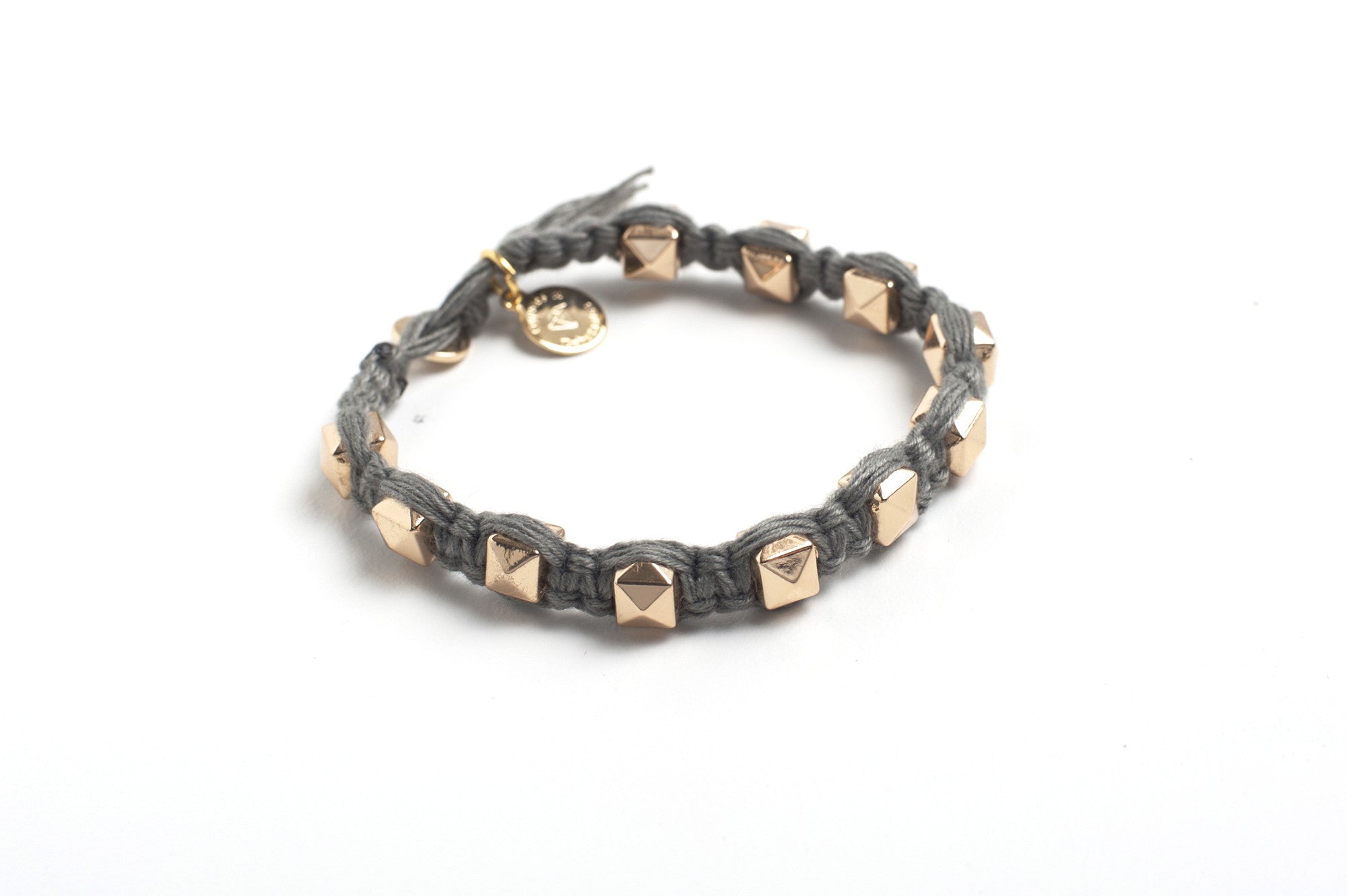 Grey Flat Spike Bracelet