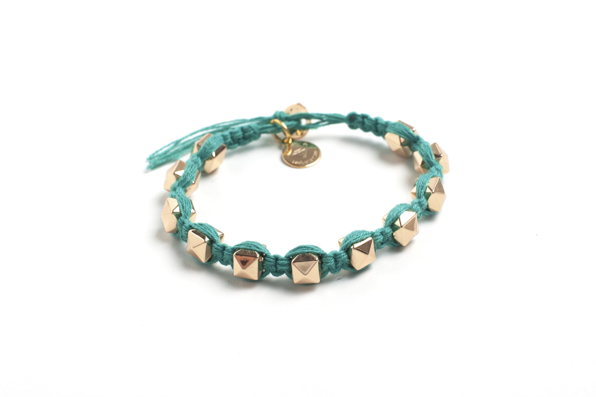 Teal Flat Spike Bracelet