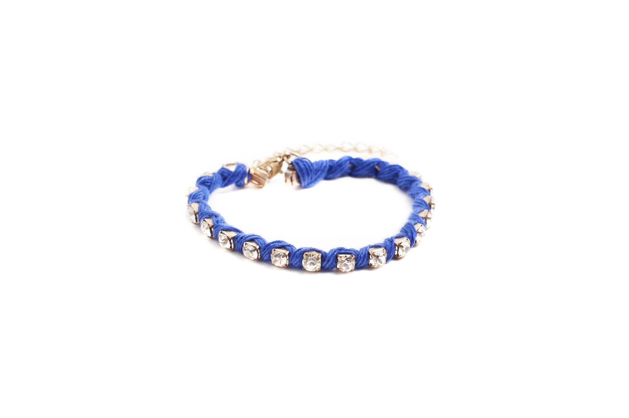 Rhinestone Bracelet Blue