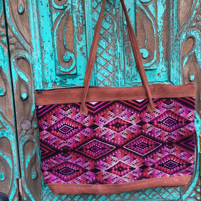 Geometriko Huipil Tote Bag Pretty In Pink SOLD