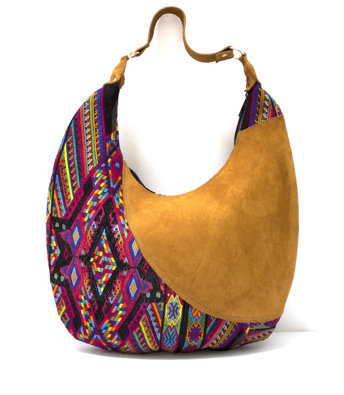 Curved Huipil Hobo Bag Night Festival