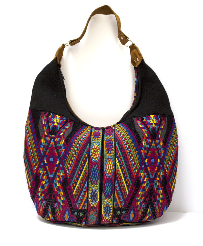 Curved Huipil Hobo Bag Night Festival