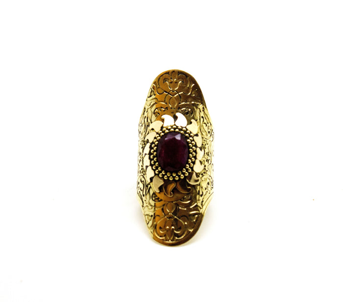 Ruby Aztec Ring