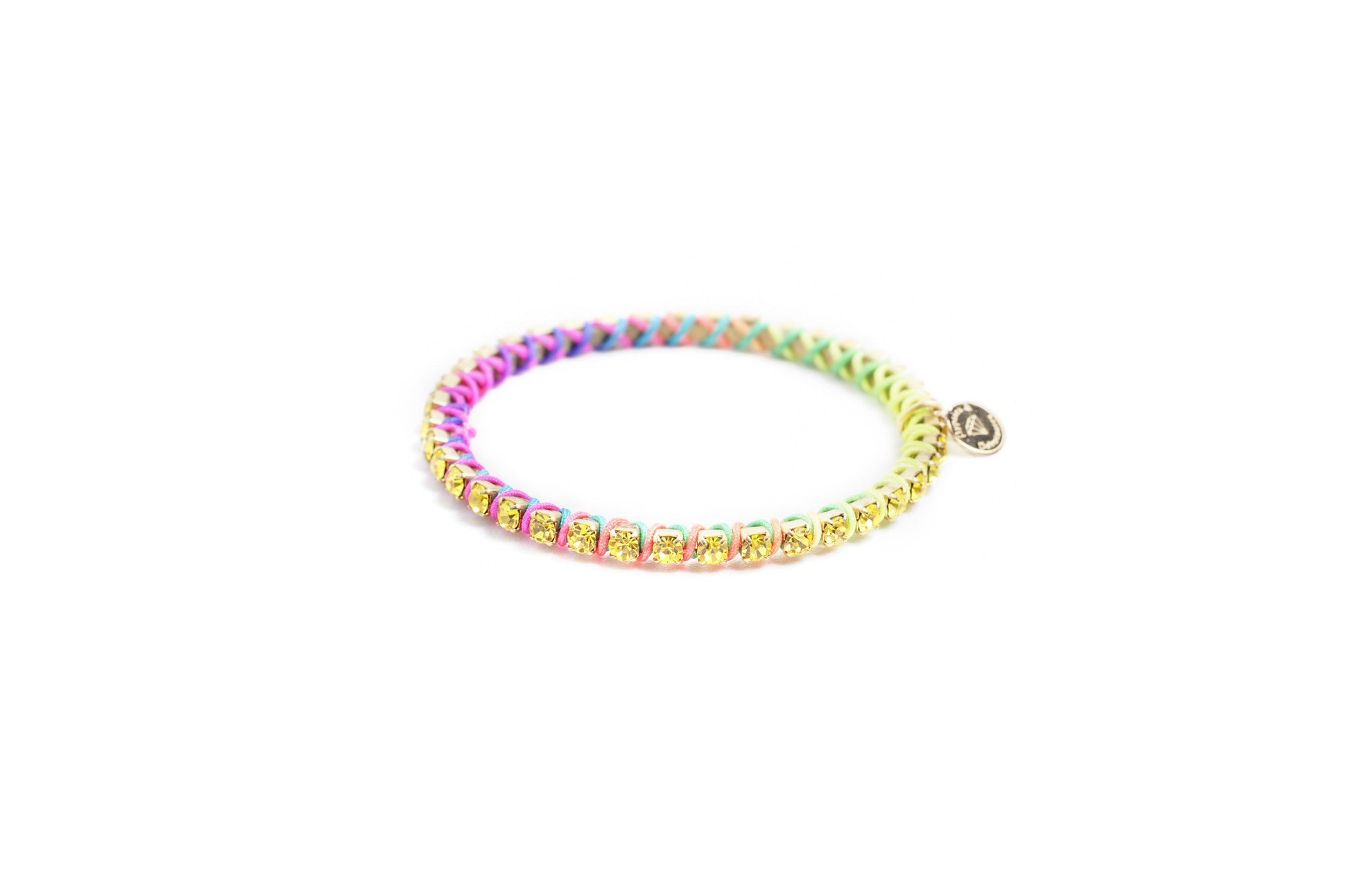 Neon Rainbow Crystal Bangles (set of 3)