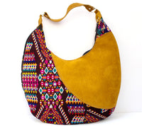 Curved Huipil Hobo Bag Maya
