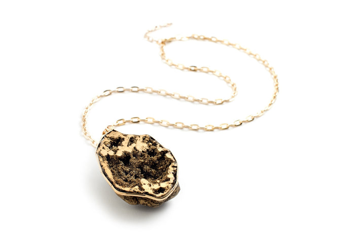 Gold Geode Necklace