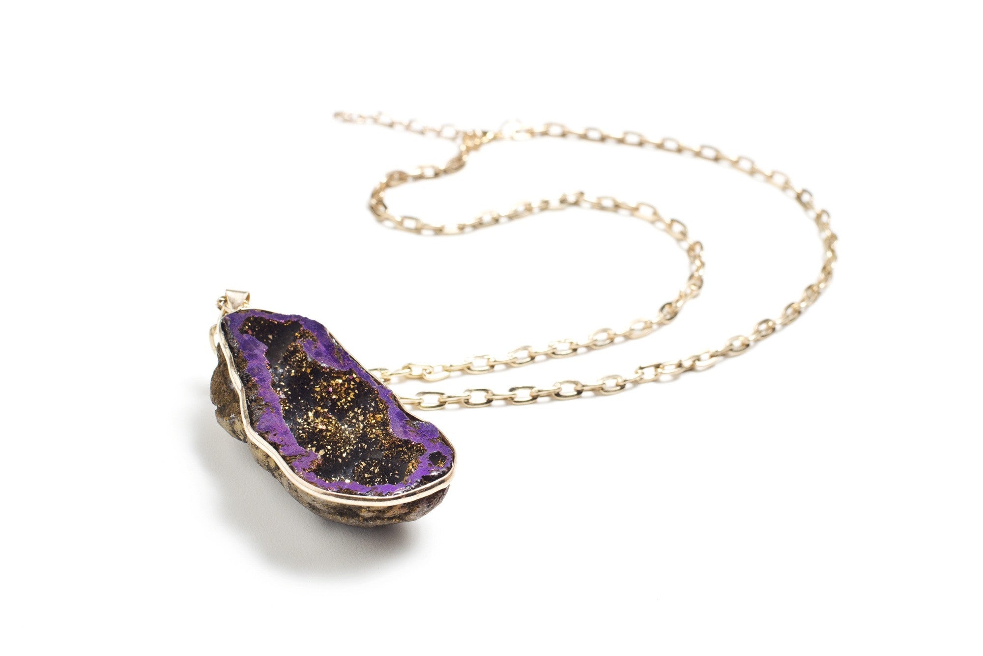 Purple Geode Necklace