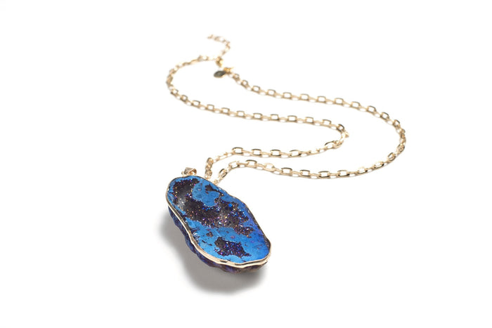 Blue Geode Necklace