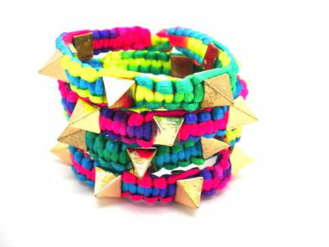 Neon Spike Friendship Bracelet