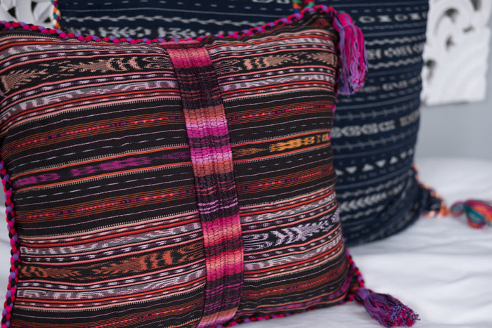 Cortes Huipil Pillow Cover Saffron