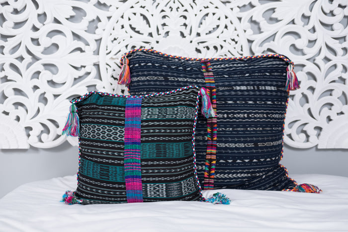 Ikat Cortes Huipil Pillow Cover Mermaids Tail