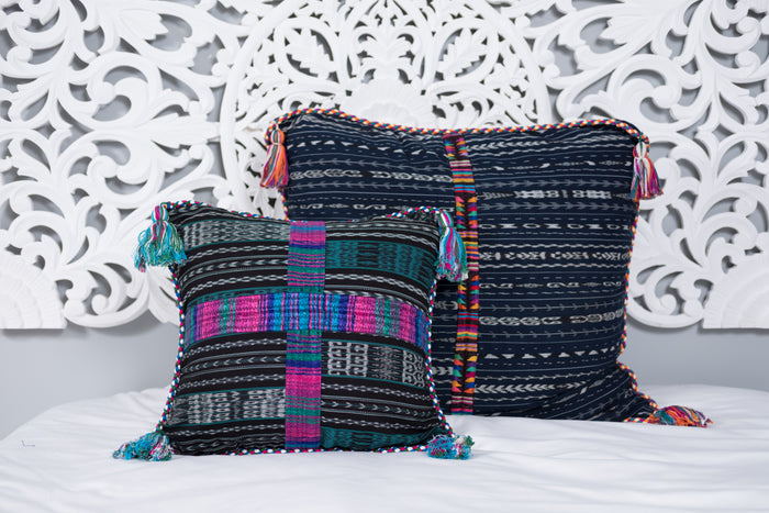 Ikat Cortes Huipil Pillow Cover Mermaids Tail +