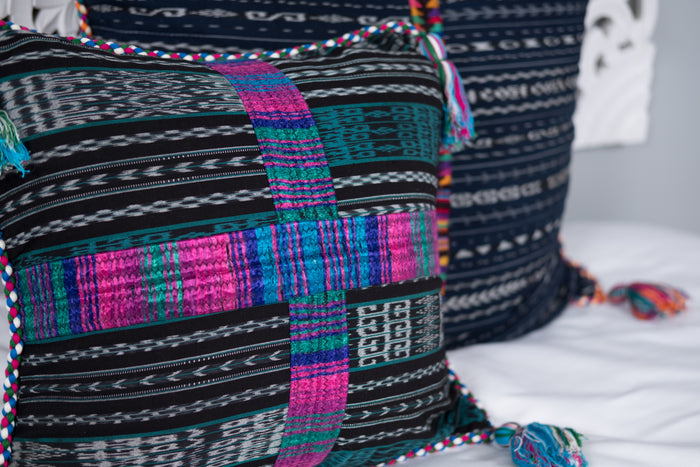 Ikat Cortes Huipil Pillow Cover Mermaids Tail +