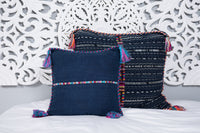 Cortes Huipil Pillow Cover Denim
