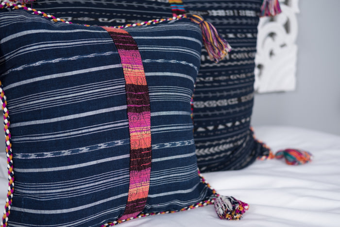 Cortes Huipil Pillow Cover Sombre