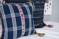 Cortes Huipil Pillow Cover Denim Beach House