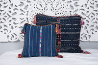 Cortes Huipil Pillow Cover Denim