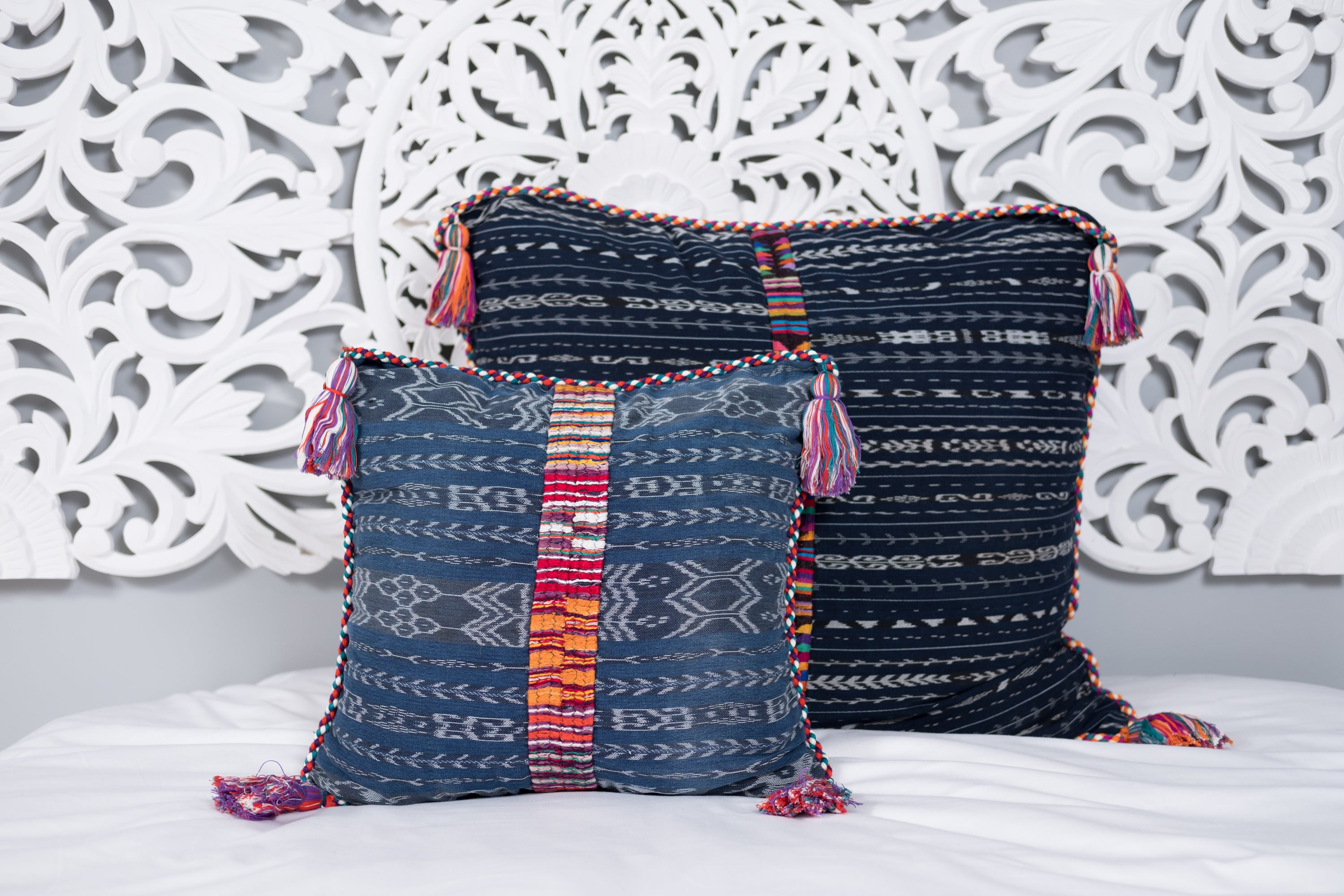 Indigo blue pillow covers cheap