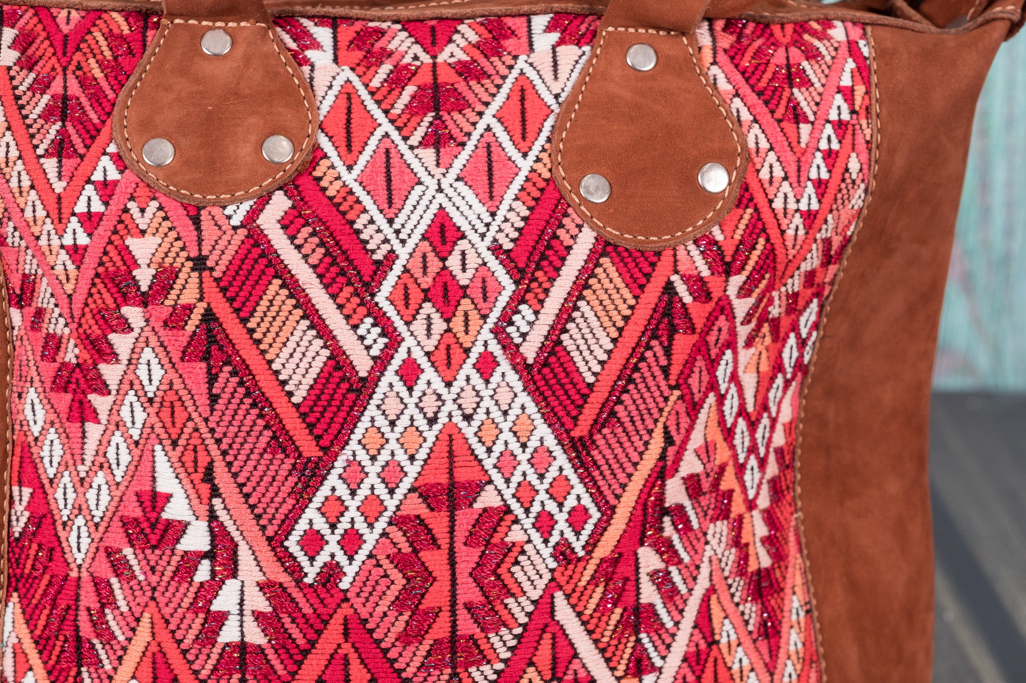 Huipil Day Bag Purse Diaper Bag (medium) Volcanic Sunset