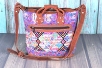 Huipil Day Bag Purse Diaper Bag (medium) Water colors