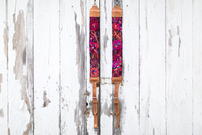 Vintage huipil back pack straps fall festival